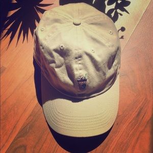 Hat with Starbucks frappe on it